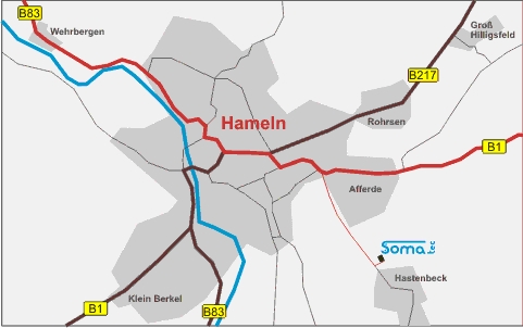 Stadtkarte Hameln