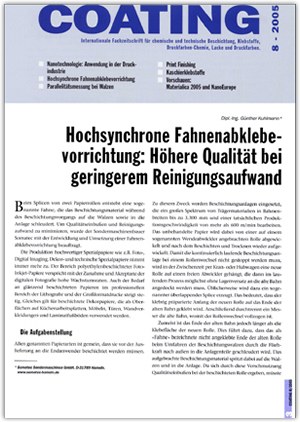 Coating: Somatec Fahnenabklebeeinrichtung